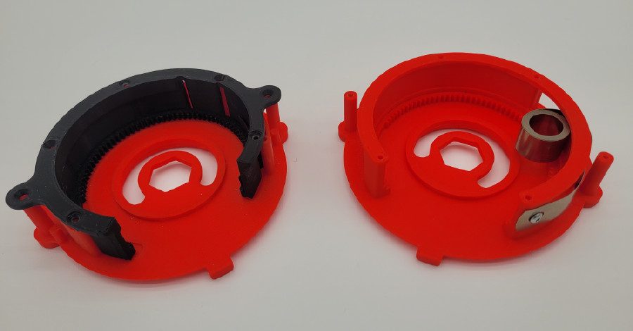 3d printed parts on the E2_Raise3D_2